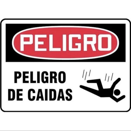 Accuform OSHA DANGER Safety Sign FALL HAZARD SHMCRT147XL